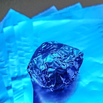 100 Pcs 5.95.9in1515cmJumbo Extra Large Food Wrapping Papers, Square Aluminum Foil Sheets For BBQ Bakery Pastries, Big Candy Chocolate Packaging, Gift Wrap P(Size:Orange peel surface,Color:Blue)