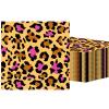 40Pcs Leopard Print Napkins Disposable Jungle Animal Leopard Print Lunch Dinner Napkins for Safari Leopard Themed Birthday Baby Shower Tea Gathering Weddings Powder Room 6.5 x 6.5 Inch view 1