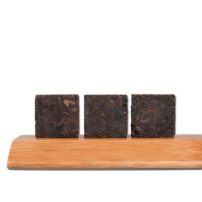 2003 Year Formula Aged Pu'er Tea Brick (250g) - Mini Square Ripe Shu Cha from Old Trees - Rich, Smooth & Complex Flavor for Ceremony or Daily Drinking