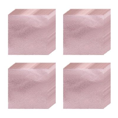 100 Pcs 3.933.93in1010cmAluminum Foil Sheets, Large Square Food Wrapping Papers For Candy Making, Chocolate Packaging, Baking, Gift Wrapping And Party Deco(Size:Smooth surface,Color:Sakura)