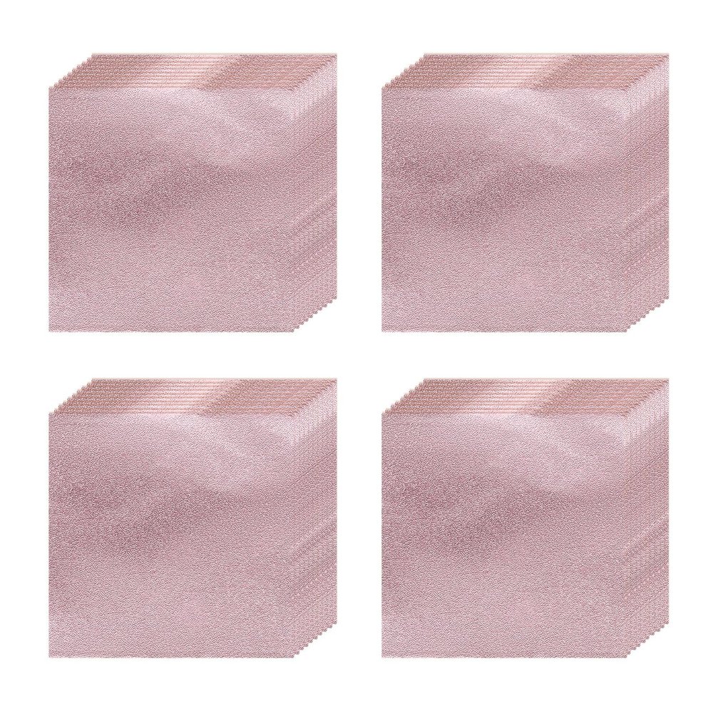 100 Pcs 3.933.93in1010cmAluminum Foil Sheets, Large Square Food Wrapping Papers For Candy Making, Chocolate Packaging, Baking, Gift Wrapping And Party Deco(Size:Smooth surface,Color:Sakura)