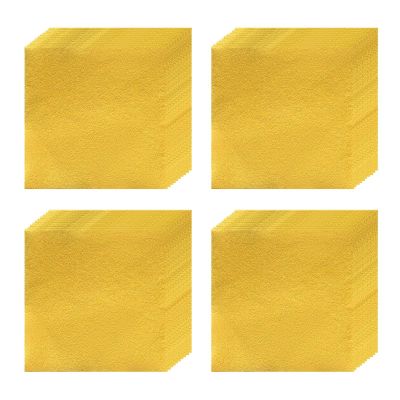 100 Pcs 3.143.14in88cm Aluminum Foil Sheets, Square Food Wrapping Papers For Candy Making, Chocolate Packaging, Baking Treats, Gift Wrapping And Party Decorations(Size:Smooth surface,Color:Gold)