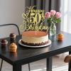 Xjddrmbh Happy 50th Birthday Cake Topper Gold Glitter party Decoration view 2