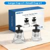 Cupping Kit for Massage Therapy, 2 Sizes Cupping Set, Unique Piston Design, Portable Massager for Studio & Home Use, Muscle Pain Relief, Myofascial Release, Cellulite Reduction (2 Pack) view 2