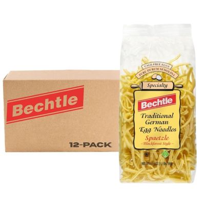 Bechtle Spaetzle Blackforest Style Egg Noodles - Traditional German Pasta, Authentic Imported from Germany, Cage-Free Eggs & Durum Wheat Semolina, Non-GMO, Kosher (17.6oz, Pack of 12)