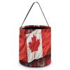 JTKBNVM Halloween Candy Bucket Treat Tote Bags with Handles Reusable Canadian Flag Goody Bucket for Holiday Birthday Party Favor Supplies Collapsible Snack Goodie Basket Bags Gift Bag Decor view 1