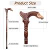 GRIPITHPY Animal Shape Hand Carved Walking Cane, Wooden Walking Stick Crutches, Comfort Ergonomic Handle Cane for Seniors Gifts, Men Women Old Elderly Walkings Cane(L 35.4", B) view 2