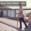 GRIPITHPY Animal Shape Hand Carved Walking Cane, Wooden Walking Stick Crutches, Comfort Ergonomic Handle Cane for Seniors Gifts, Men Women Old Elderly Walkings Cane(L 35.4", B) view 3