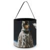VIDI Halloween Candy Tote Bag - Retro Astronaut Trick Or Treat Bucket with Handles, Pumpkin Party Favor Basket view 1