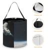 VIDI Halloween Candy Tote Bag - Retro Astronaut Trick Or Treat Bucket with Handles, Pumpkin Party Favor Basket view 4