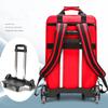First Aid Kit Bag with Detachable Trolley, Responder Empty on Wheels,Nurse Roller with Removable Dividers, for Home Visits, Hospice, for Doctors, Nursing Students(Navy Blue) view 2