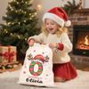 Coifrok Personalized Santa Sack with Initial & Name for Kids Customized Christmas Bags Drawstring Custom Large Christmas Gift Bags for Holiday Presents Santa Bag view 3