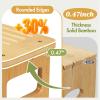 AmazerBath Bamboo Toilet Stool, Squat Potty Stool for Adults, Non-Slip Pooping Stools for Bathroom, Portable Potty Step Foot Stools, Assembly Required, 6.8'' view 3