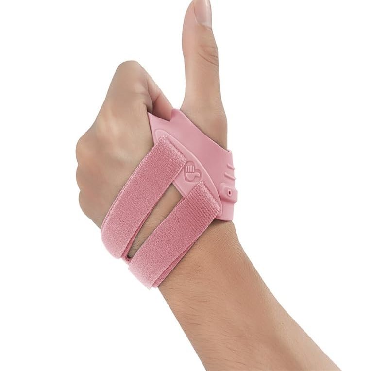 Cestmagu Comfort Thumb Splint For Cmc Joint Pain, Osteoarthritis, Tendonitis, Thumb Stabilization Orthosis Thumb Sleeve For Women And Men (Pink, Small, Right)