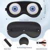 2 Pcs Sleep Mask for Kids Boys, Silk Eye Covers for Sleeping, Adjustable Strap & Light Blocking Design, Adult Children's Bedtime Blindfold for Travel and Home Use (Funny Eye) view 3