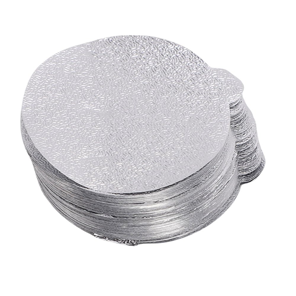 banapoy 200Pcs Aluminum Foil Lids for Reusable Coffee Pods, Heat Sealable Espresso Coffee Capsules Foil Seals, 37mm Seals Cover for Refillable Pods