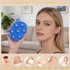 Veemoon 2 Pcs Palm Massage Glove, Roller Ball Handheld Massager, Blue PVC Body 7 Metal Beads, Lymphatic Massage Tool Face Back Neck Foot Muscle Tension Soothing Gua Sha Adults Present view 3