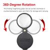 10x Small Pocket Magnifier Glass, Qirte Mini Folding Magnifying Lenses with Rotating Protective Leather Sheath for Seniors Reading, Inspection, Kids for Exploration, Elder Gift, 2 3/8'' Lens Size view 4
