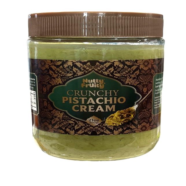Crunch Pistachio Cream Gourmet Pistachio Spread with Crunchy Texture, 21oz (600g) Jar