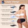 Carer Washable Incontinence Underwear for Women, 150ml Front & Back Absorbency, 5-Layer Leakproof Protection, Soft & Breathable Regular Briefs, Reusable High-Waisted Panties 3-Pack, Black, X-Large view 2
