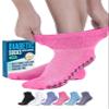Doctor's Select Non Slip Diabetic Socks for Men & Women - 6 Pairs | Black, White, Gray, Light Gray, Tan, Brown | No Slip Socks Men | Grip Socks for Yoga, Pilates, Barre view 1