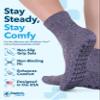 Doctor's Select Non Slip Diabetic Socks for Men & Women - 6 Pairs | Black, White, Gray, Light Gray, Tan, Brown | No Slip Socks Men | Grip Socks for Yoga, Pilates, Barre view 2