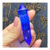 DIOBFZFY 1pcs 70mm clear quartz double pointed 12 sides Blue color view 3