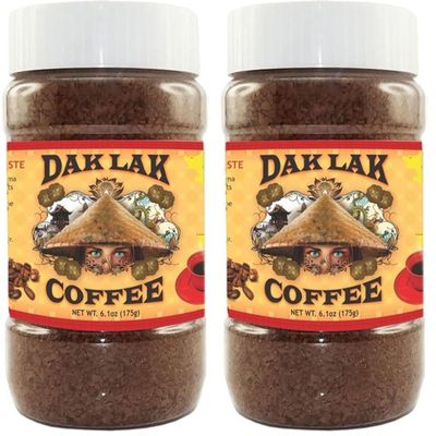 100% Dak Lak Vietnamese Freeze Dried Instant Coffee, 175 Grams Jar