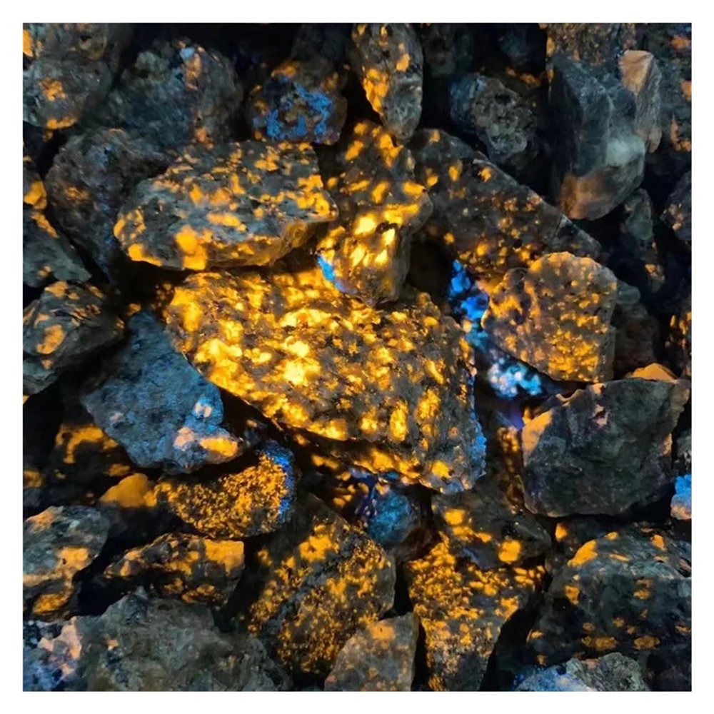 BHBHCPZGR 2-3cm 1pc Flame Stones Fluorescent Stone Specimens Aquarium Home Room Decor Gems Crystal