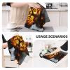 Pumpkin Carving lamp Waffle Kitchen Towel, Ultra Soft Absorbent Reusable Cleaning Tea Towels 16x 26, view 3