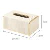 Modern Light Luxury Tissue Holders Leather Napkin Facial Dispenser Home Decor For Bathroom Kitchen Bedroom Office Tabletop(Gris) view 2