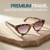 2SeeLife Premium Cat Eye TR-90 Reading Sunglasses for Women NarrowMedium Fit, Sturdy Frame, Spring Hinges, Stylish Sun Readers, Clear Tortoise (Sun Readers), +3.00 view 4
