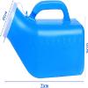 DSWMY Urinal Bottles for Men,Male Blue Plastic 1L Snap On Lid Handle view 4
