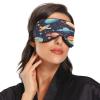 JULYTO Sleep Mask Light Blocking Eye for Sleeping with Adjustable Strap Space Themed Planets Pattern Soft Lightweight Blindfold Mask for Men Women Work Travel Naps view 2