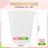Datyiiha 50 Pack Frosted Plastic Cups Clear Disposable Drinking Cups Bulk for Wedding Reception Stadium Birthday Party Supplies,12 Oz view 2