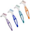 Denture Brush, 4 Pcs Dual-Sided with Case, Ergonomic Handle for Dentures, Thorough Oral Care, Cleaner Brush view 1
