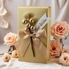 20PCS Champagne Gold Gift Box Bow Tree Fruit Decorative Candy Box Birthday, Wedding Party Supplies Square Gift Boxes For Candies (Champagne Gold Large) view 4