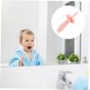 COLLBATH Silicone Toothbrush Soft Bristles Oral Care Training Toothbrush for Newborns and Compact Design for Teeth Cleaning and Gentle Gum Care Pink view 3