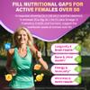 2 Pack Multivitamin for Women 50 and Over Gummies, Calcium, D3 K2, Methylfolate & B12, Omega-3, CoQ10, Daily Vitamin A, C, E, B Complex, Biotin, Zinc - Bone, Energy, Immunity - Vegan, Sugar Free view 4