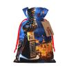 NBCCDVSH Christmas Drawstring Gift Bags Microphone with Music Notes Xmas Wrapping Bag with Tag Holiday Gift Drawstring Present Bag for Christmas Birthday Holiday Party Santa Candy Sack Pouch view 1