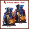 NBCCDVSH Christmas Drawstring Gift Bags Microphone with Music Notes Xmas Wrapping Bag with Tag Holiday Gift Drawstring Present Bag for Christmas Birthday Holiday Party Santa Candy Sack Pouch view 3