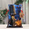 NBCCDVSH Christmas Drawstring Gift Bags Microphone with Music Notes Xmas Wrapping Bag with Tag Holiday Gift Drawstring Present Bag for Christmas Birthday Holiday Party Santa Candy Sack Pouch view 4