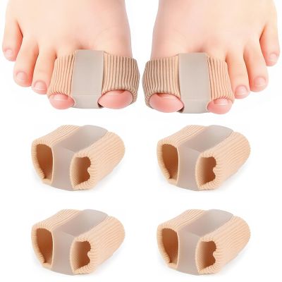 6pcs Bunion Corrector for Women & Men Big Toe Straightener- Big Toe Separation Pain Relief, Gel & Fabric Spacers With Double Hole Design for Feet, Hammer Toe Straightenef,Comfortable & Breathable for Day/Night