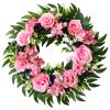 byepica Front Door Spring Wreaths, Peony Rose Design, 19.6 in (50 Cm), Faux Flower Decoration, Spring Ideal, Decorative Plastic Florals Door Hangings view 1