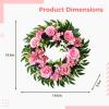 byepica Front Door Spring Wreaths, Peony Rose Design, 19.6 in (50 Cm), Faux Flower Decoration, Spring Ideal, Decorative Plastic Florals Door Hangings view 2