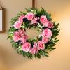 byepica Front Door Spring Wreaths, Peony Rose Design, 19.6 in (50 Cm), Faux Flower Decoration, Spring Ideal, Decorative Plastic Florals Door Hangings view 4
