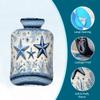 Hot Water Bottle with Soft Cover, Blue Starfish 2L Hot and Cold Water Bag for Hand Feet Warmer, Shoulder Pain Relief,Menstrual Cramps view 3