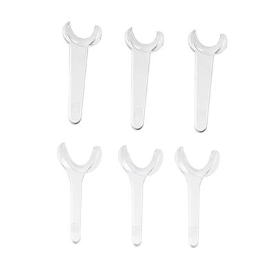6Pcs T-Shape Intraoral Cheek Lip Retractor Double Head Autoclavable Dental Mouth Opener Intraoral Opener Teeth Retractors Kit for Teeth Whitening Dental Orthodontic Tool Surgical Retractor, White