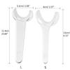 6Pcs T-Shape Intraoral Cheek Lip Retractor Double Head Autoclavable Dental Mouth Opener Intraoral Opener Teeth Retractors Kit for Teeth Whitening Dental Orthodontic Tool Surgical Retractor, White view 2