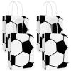 Lemicin 12 Pack Soccer Goodie Bags for Kids Soccer Gift Favors Paper Bags with Handle Treat Party Favors Bag Snack Treat Holders Kraft Paper Bag for Birthday Party Supplies Decorations view 1